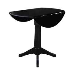 Sandon Round Dual Drop Leaf Pedestal Table Black - International Concepts 13 Sandon Round Dual Drop Leaf Pedestal Table Black - International Concepts -Cozy Living Deals Store GUEST 10f87199 d991 4331 a329 035fb20a3dfd