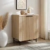 Modern 2 Door Reeded Accent Cabinet - Saracina Home