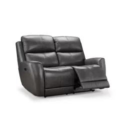 Gillian Leather Power Recliner Sofa Loveseat With Power Headrests Gray - Abbyson Living