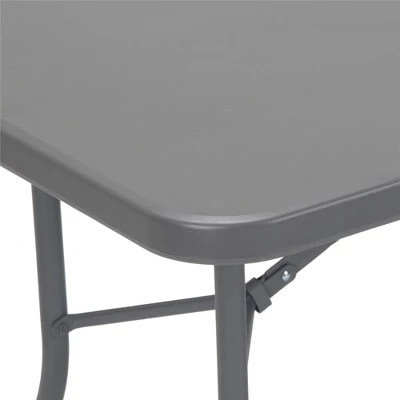 6" Blow Mold Centerfold Table Gray - Room & Joy 4 6" Blow Mold Centerfold Table Gray - Room & Joy - Image 4