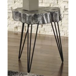 Dellman Side Table Antique Silver Finish - Signature Design By Ashley