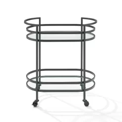 Bailey Bar Cart Matte Black - Crosley