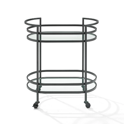 Bailey Bar Cart Matte Black - Crosley 1 Bailey Bar Cart Matte Black - Crosley