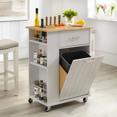 Lima Kitchen Cart Gray - Buylateral 3 Lima Kitchen Cart Gray - Buylateral - Image 3