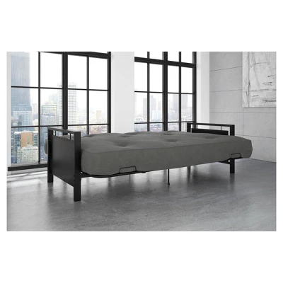 DHP Henley Metal Arm Futon Frame Black Metal - Dorel Home Products 12 DHP Henley Metal Arm Futon Frame Black Metal - Dorel Home Products - Image 12
