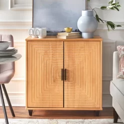 Messina 2 Door Cabinet Natural Pine - Buylateral
