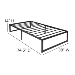 Emma And Oliver 14" Platform Bed Frame & 10" Mattress In A Box - No Box Spring Required -Cozy Living Deals Store GUEST 1338ecff acc1 46f2 9dfe 16a140f1387a