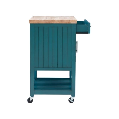 Abigail Kitchen Cart Teal - Powell Company 6 Abigail Kitchen Cart Teal - Powell Company - Image 6