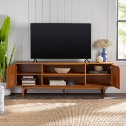 Solid Wood Mid-Century Modern TV Stand For TVs Up To 80" - Saracina Home -Cozy Living Deals Store GUEST 13d172c2 7522 436c b47e 043357d4492b