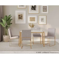 Set Of 2 Highback Fuji Polyester/Steel Dining Chairs Gold/Light Gray - LumiSource 16 Set Of 2 Highback Fuji Polyester/Steel Dining Chairs Gold/Light Gray - LumiSource -Cozy Living Deals Store GUEST 142a539c ca9a 4d69 bc26 ff0082af263b