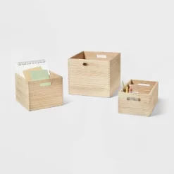 Small Decorative Light Wood Crate Natural - Brightroom™ -Cozy Living Deals Store GUEST 1433e760 ccd4 4d74 8b8b fdcc848f7469