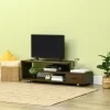 HOMCOM Modern TV Stand For TVs Up To 45", TV Cabinet With Storage Shelf And Drawer, Entertainment Center For Living Room Bedroom, Walnut