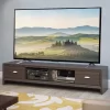Lakewood Extra Wide Modern Wenge TV Stand For TVs Up To 80" Brown - CorLiving