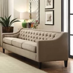 90" Suzanne Sofa Beige Fabric - Acme Furniture