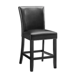 26" Set Of 2 Carrara Counter Height Barstools Black - Steve Silver
