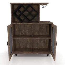 Morse Farmhouse Mobile Wine Cabinet Reclaimed Oak - HOMES: Inside + Out -Cozy Living Deals Store GUEST 16c5ae4c b4f0 4243 afc8 3a6078133b2b