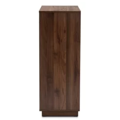 Mette Walnut Finished Wood Chest White - Baxton Studio