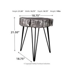 Dellman Side Table Antique Silver Finish - Signature Design By Ashley -Cozy Living Deals Store GUEST 17284688 c67f 4d3d a1d7 3cd9407d4fa9