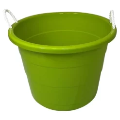 Homz 17 Gallon Indoor Outdoor Storage Bucket W/Rope Handles For Sports Equipment, Party Cooler, Gardening, Toys And Laundry, Bold Lime Green (2 Pack) -Cozy Living Deals Store GUEST 174d8e9b 8c93 4e59 a6fe b2e84202b147