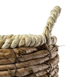 Wrapped Rim Basket Banana Leaf, Corn Husk & Metal - Foreside Home & Garden -Cozy Living Deals Store GUEST 176f004d 4a4e 4d32 8fbe 783c5e1094b4