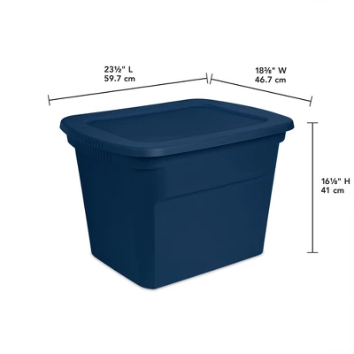 Sterilite 18 Gal Stackable Storage Box Container W/ Handle 2 Sterilite 18 Gal Stackable Storage Box Container W/ Handle - Image 2