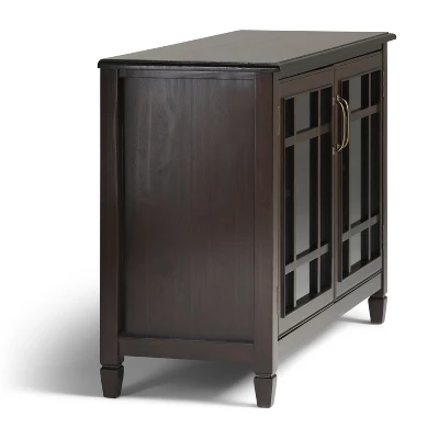 46" Hampshire Solid Wood Low Storage Cabinet Dark Chestnut Brown - WyndenHall 7 46" Hampshire Solid Wood Low Storage Cabinet Dark Chestnut Brown - WyndenHall - Image 7