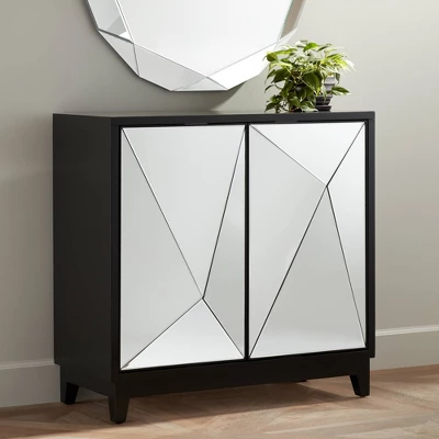 Studio 55D Bradley 36" 2-Door Mirrored Accent Cabinet 1 Studio 55D Bradley 36" 2-Door Mirrored Accent Cabinet