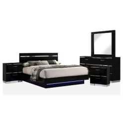 5pc Cavatao Bedroom Set With Led Light Black/Chrome - MiBasics -Cozy Living Deals Store GUEST 17ff0899 2465 4c3d a381 b2d97dd8a16c
