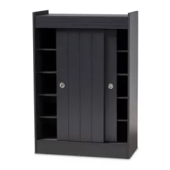 2 Door Leone Finished Wood Entryway Shoe Storage Cabinet Black - Baxton Studio 15 2 Door Leone Finished Wood Entryway Shoe Storage Cabinet Black - Baxton Studio -Cozy Living Deals Store GUEST 184693bc e125 43ef bf88 c9964a9e7a69