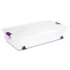Sterilite 17611704 60 Quart ClearView Latch Lid Wheeled Underbed Box