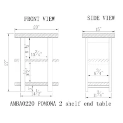 Pomona 2 Shelf End Table Reclaimed Wood Rustic Natural - Alaterre Furniture -Cozy Living Deals Store GUEST 187c8617 c1ff 468f 9ad0 365d6b3c5210