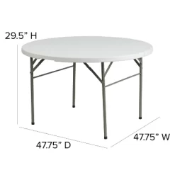 Flash Furniture 4-Foot Round Bi-Fold Granite White Plastic Banquet And Event Folding Table With Carrying Handle 8 Flash Furniture 4-Foot Round Bi-Fold Granite White Plastic Banquet And Event Folding Table With Carrying Handle -Cozy Living Deals Store GUEST 188f440a 4a67 4071 8334 9b78c5c8eabb