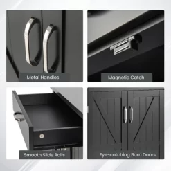 Costway Kitchen Island Cart Rolling Utility Trolley Stainless Steel Top Wine Rack -Cozy Living Deals Store GUEST 1890fbeb be26 4e7c 9c50 3697e6fa73fb