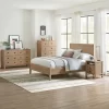 4pc Arden Wood Bedroom Set With 2 Drawer Nightstand Light Driftwood - Alaterre Furniture