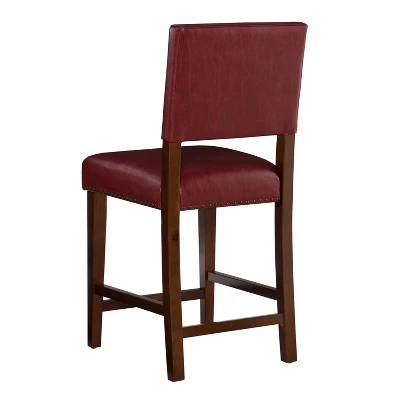 24" Brook Counter Height Barstool - Linon 2 24" Brook Counter Height Barstool - Linon - Image 2