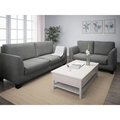 85" Holly Upholstered Flared Arm Sofa Charcoal - Brookside Home 7 85" Holly Upholstered Flared Arm Sofa Charcoal - Brookside Home - Image 7