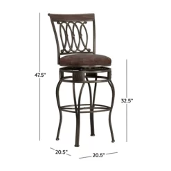 32" Montello Swivel Barstool Bronze/Brown - Hillsdale Furniture -Cozy Living Deals Store GUEST 1a846b8a efa0 4568 8a17 4322ecd27865
