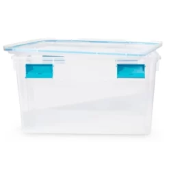 Sterilite 54 Quart Clear Plastic Stackable Storage Container Box Bin With Air Tight Gasket Seal Latching Lid Long Term Organizing Solution -Cozy Living Deals Store GUEST 1a9cc49a bce9 453e a8d3 55c379d63cdb