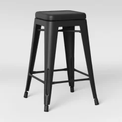 Set Of 2 Carlisle Backless Swivel Counter Height Barstool Matte Black - Threshold™ -Cozy Living Deals Store GUEST 1ab67110 142e 49dc 94a3 87d6d18c09f9