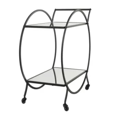 Contemporary Glam Metal Bar Cart - Olivia & May