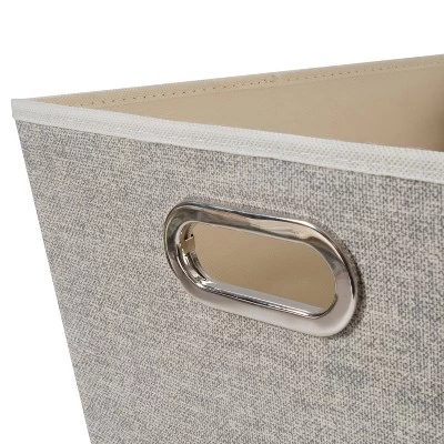 Simplify Large Grommet Storage Bin Brown 4 Simplify Large Grommet Storage Bin Brown - Image 4
