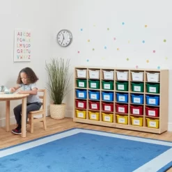 ECR4Kids 30 Cubby School Storage Cabinet, Kids Cubbies With Tray Slots -Cozy Living Deals Store GUEST 1bcd937c 31b8 4c03 ab35 7c51fa341123