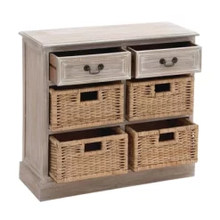 Wood Storage Accent Chest 4 Wicker Basket Drawers Taupe - Olivia & May -Cozy Living Deals Store GUEST 1bfe461e d8fd 4f96 acb4 fafa638e8c97