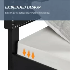 Yaheetech Upholstered Bed Frame With Button-Tufted Headboard 18 Yaheetech Upholstered Bed Frame With Button-Tufted Headboard -Cozy Living Deals Store GUEST 1c490dff 44de 4aa8 b46f e06273e5d386