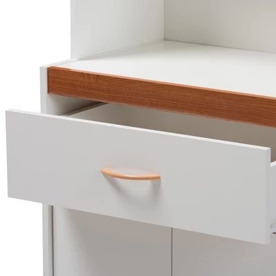 Laurana Kitchen Cabinet And Hutch - Baxton Studio 3 Laurana Kitchen Cabinet And Hutch - Baxton Studio - Image 3