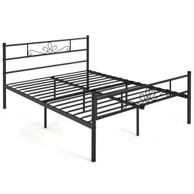 Costway Twin/Queen/Full Metal Platform Bed Frame With Headboard And Footboard No Box Spring Needed 9 Costway Twin/Queen/Full Metal Platform Bed Frame With Headboard And Footboard No Box Spring Needed - Image 9