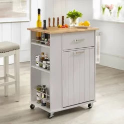 Lima Kitchen Cart Gray - Buylateral