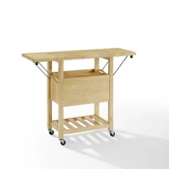 Bristol Double Drop Leaf Kitchen Cart Natural - Crosley -Cozy Living Deals Store GUEST 1e2f06e7 9540 4331 a4a0 edb326cd5090