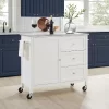 Soren Stainless Steel Top Kitchen Island/Cart Stainless Steel /White - Crosley