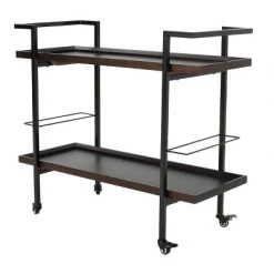 Gerard Industrial Wooden Bar Cart - Christopher Knight Home -Cozy Living Deals Store GUEST 1ee9b592 eb9d 4886 ab7b 12995002fc9c